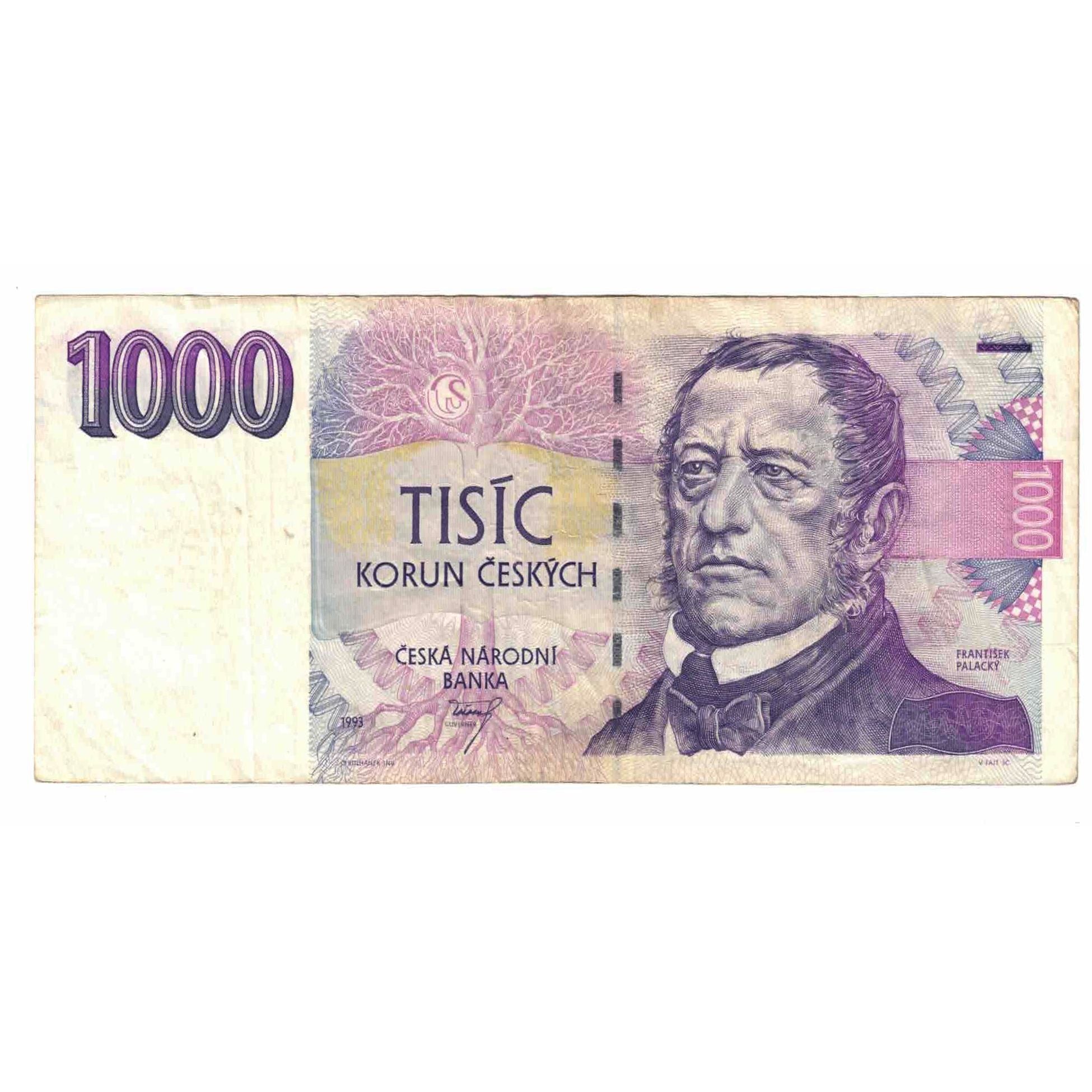 Billete, 1000 Korun, 1993, República Checa, KM:8a, MBC