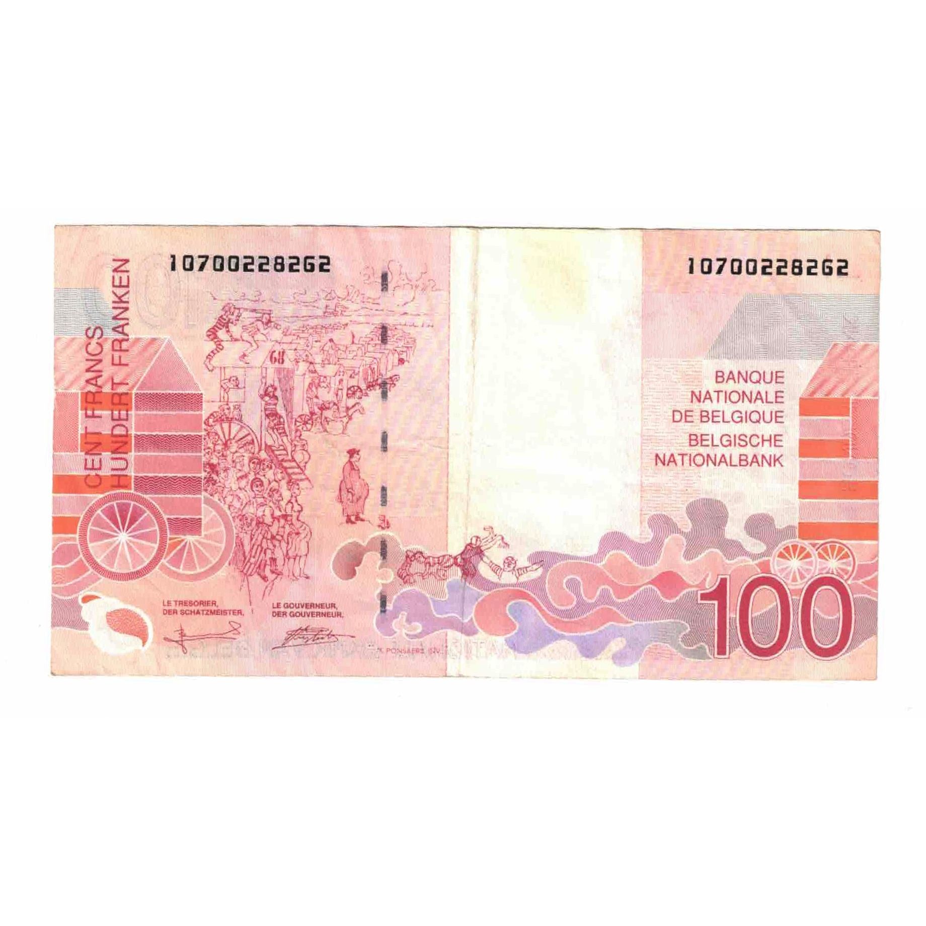 Geldschein, Belgien, 100 Francs, KM:147, SS