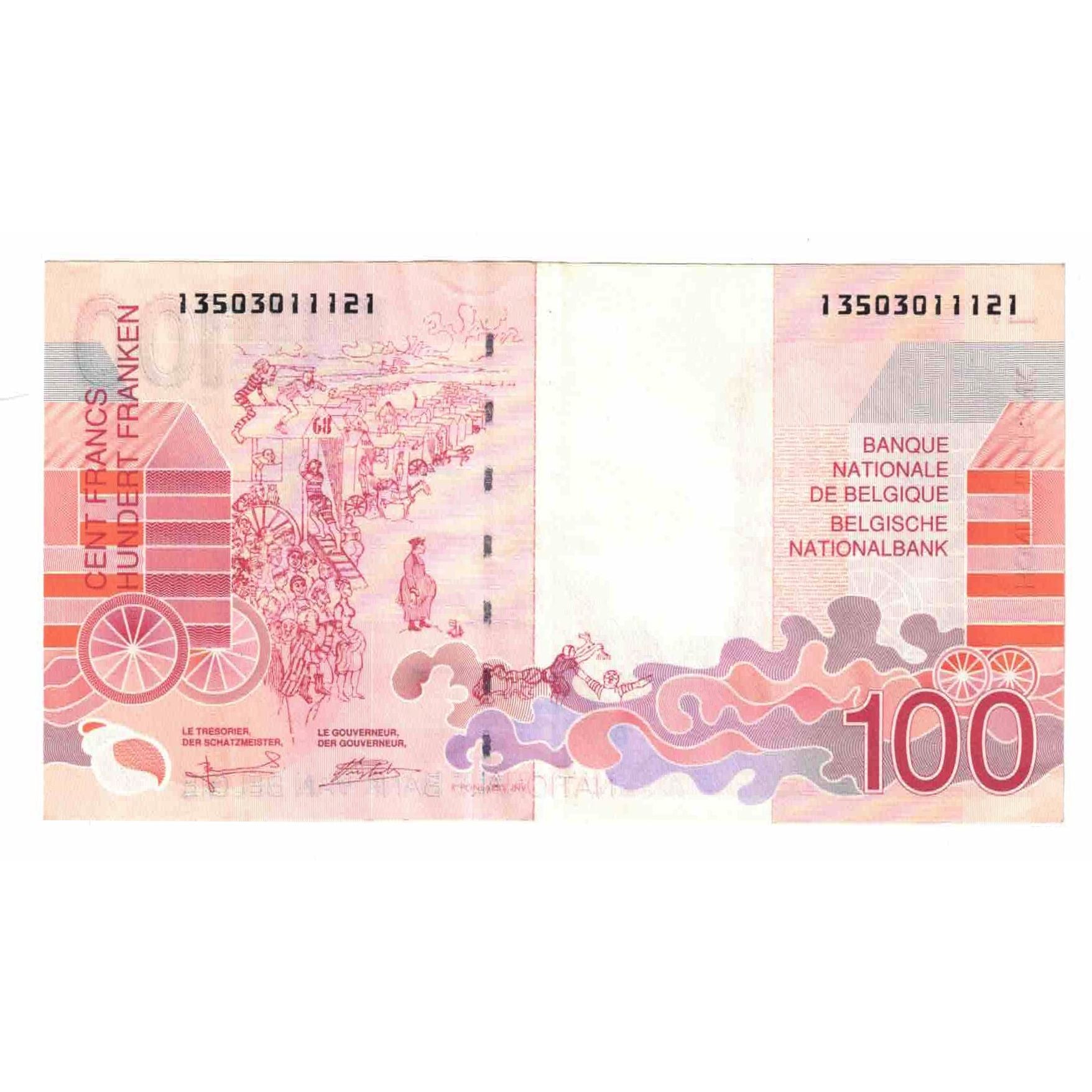 Billete, 100 Francs, Bélgica, KM:147, EBC
