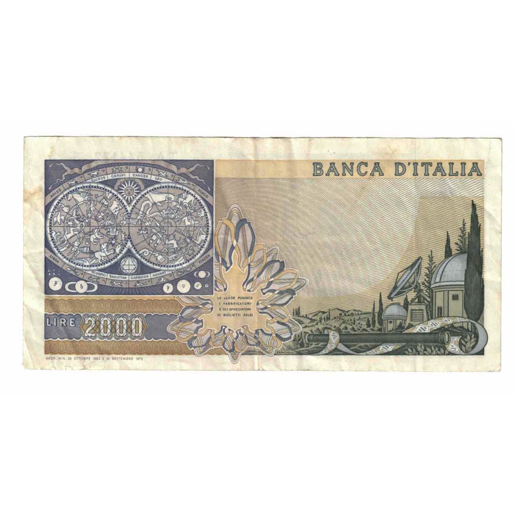 Banknote, Italy, 2000 Lire, 1983, 1983, KM:103c, AU(55-58)