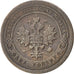 RUSSIA, Kopek, 1898, Saint-Petersburg, KM #9.2, EF(40-45), Copper, 21.6, 3.15