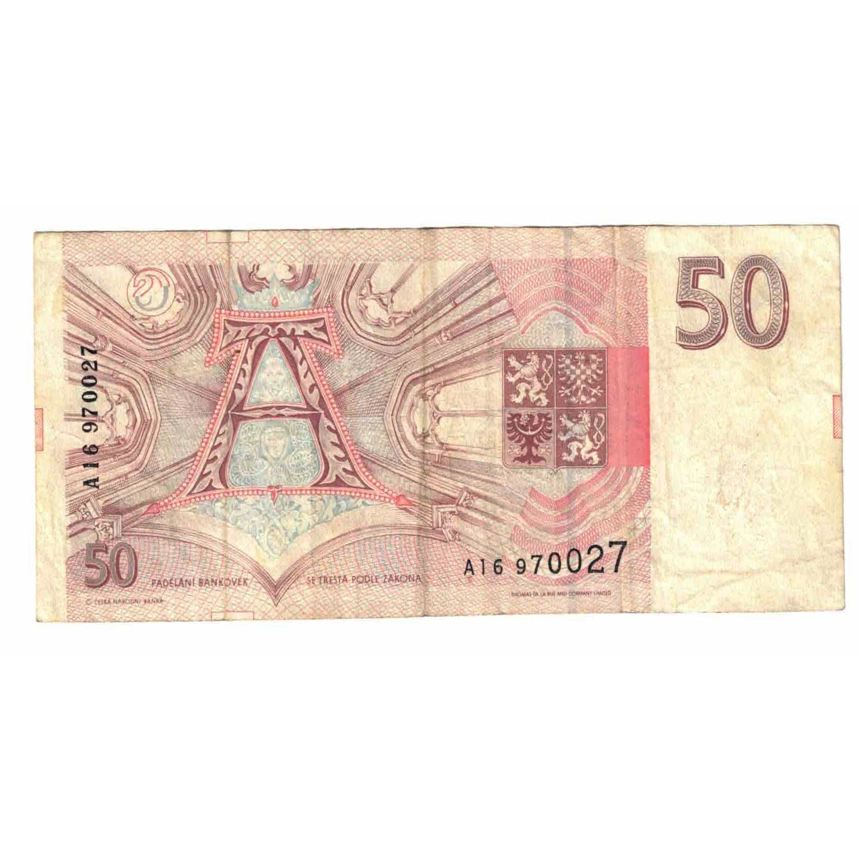 Billet, République Tchèque, 50 Korun, 1993, KM:4a, TTB