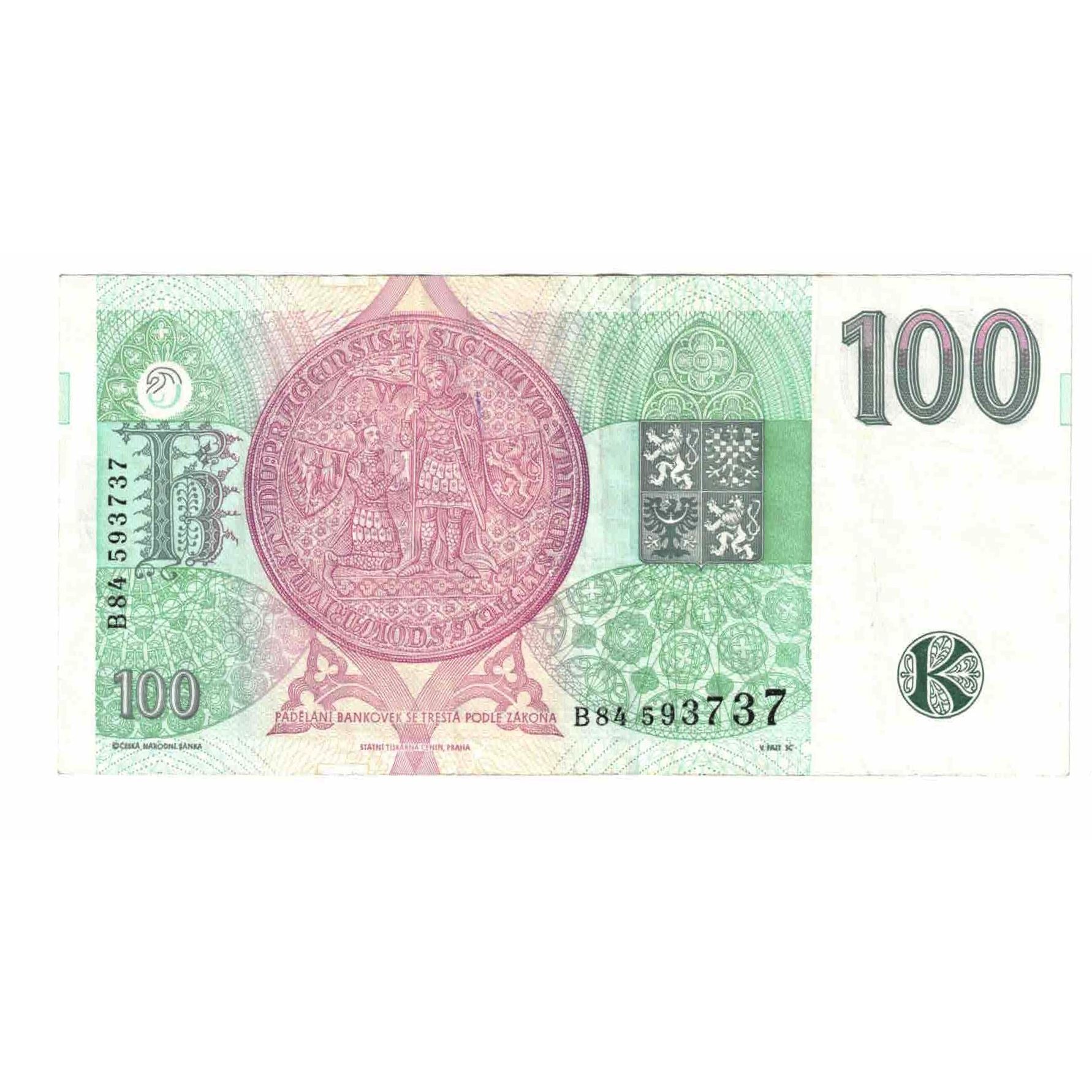 Billete, 100 Korun, 1995, República Checa, KM:12, MBC