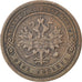 RUSSIA, Kopek, 1889, Saint-Petersburg, KM #9.2, EF(40-45), Copper, 21.6, 3.22