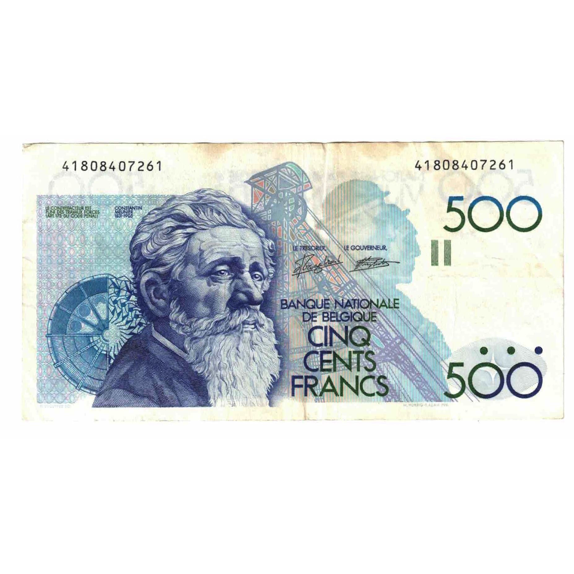 Geldschein, Belgien, 500 Francs, KM:143a, SS
