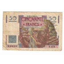France, 50 Francs, Le Verrier, 1950, Z.154, VF(20-25), Fayette:20.15, KM:127c