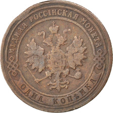 RUSSIA, Kopek, 1900, Saint-Petersburg, KM #9.2, EF(40-45), Copper, 21.6, 3.24