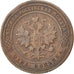RUSSIA, Kopek, 1900, Saint-Petersburg, KM #9.2, EF(40-45), Copper, 21.6, 3.24