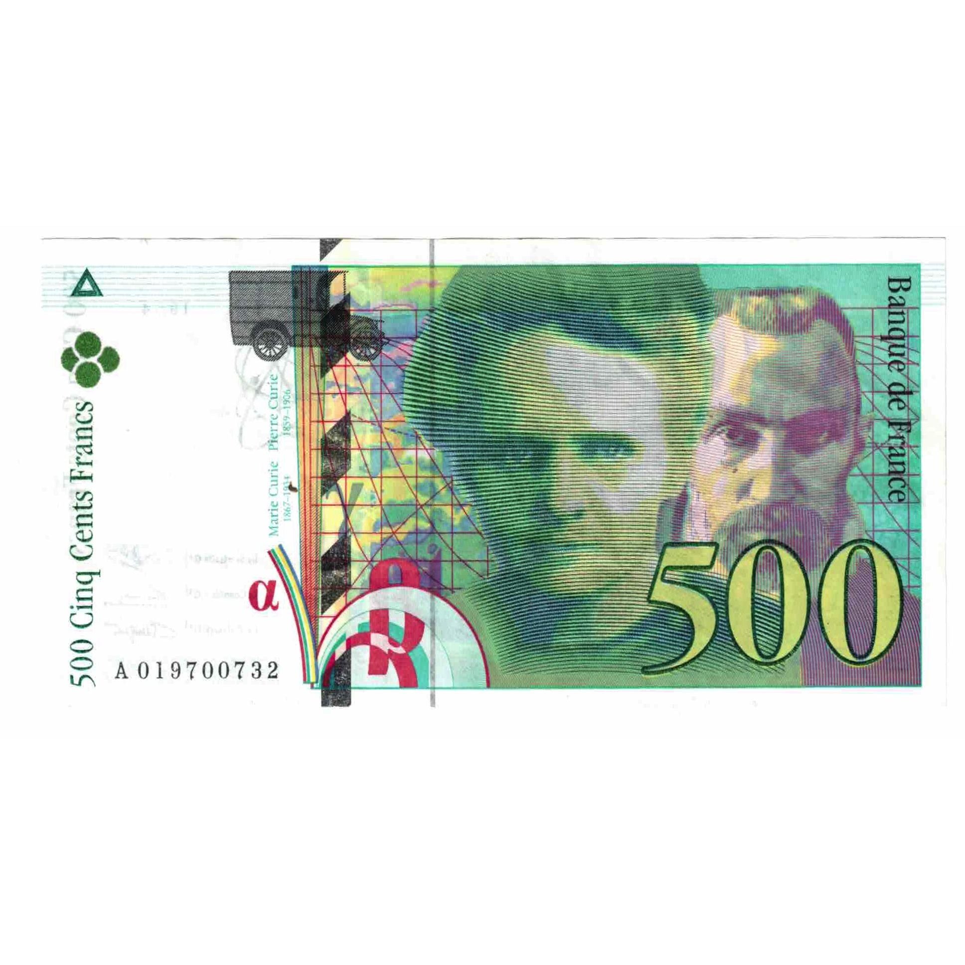 France, 500 Francs, Pierre et Marie Curie, 1994, A.0197, AU(55-58)
