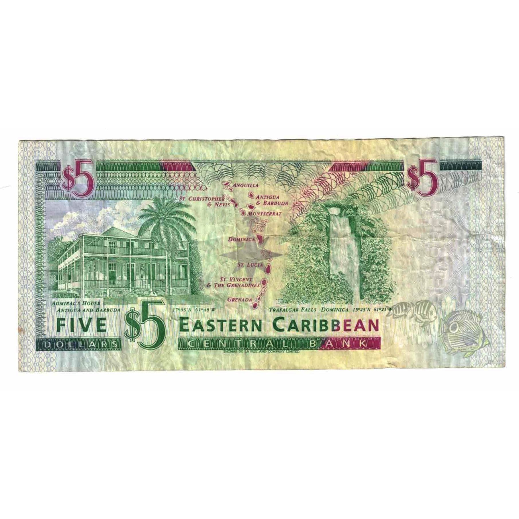 Banknote, East Caribbean States, 5 Dollars, Undated (1994), Undated (1994)