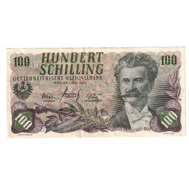 Banconote, Austria, 100 Schilling, 1960, 1960-07-01, KM:138a, BB