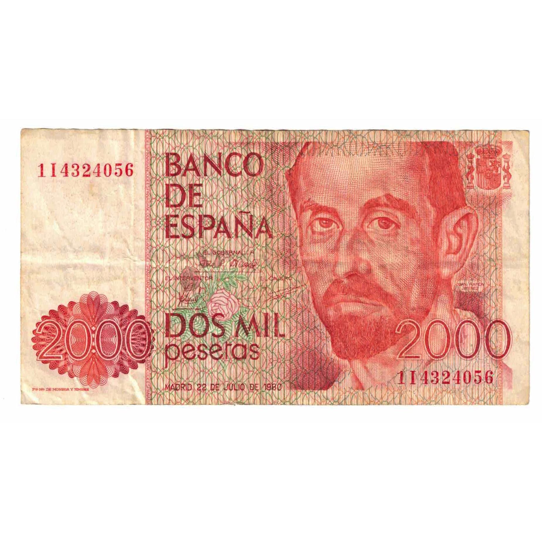 Banknote, Spain, 2000 Pesetas, 1980, 1980-07-22, KM:159, EF(40-45)
