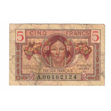 França, 5 Francs, 1947 French Treasury, 1947, A.00182124, VG(8-10)