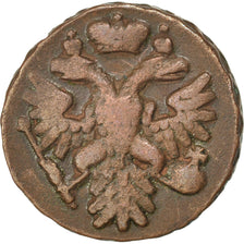 Moneda, Rusia, Denga, 1/2 Kopek, 1739, MBC, Cobre, KM:188