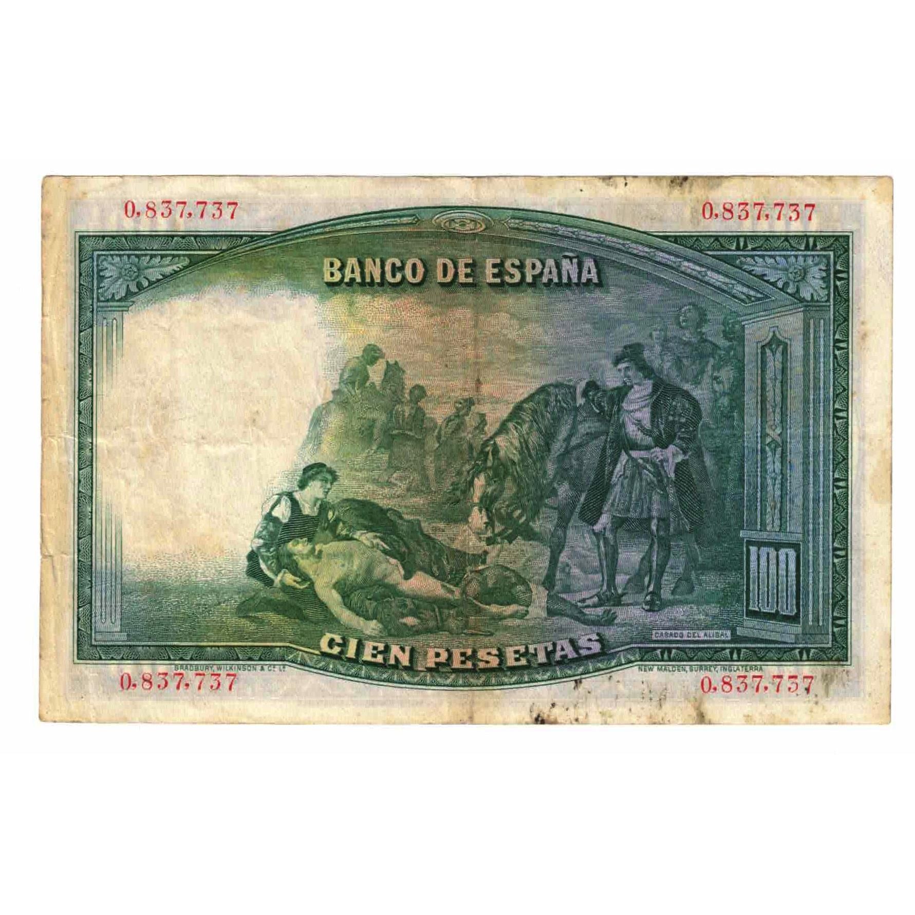 Banknote, Spain, 100 Pesetas, 1931, 1931-04-25, KM:83, VF(30-35)