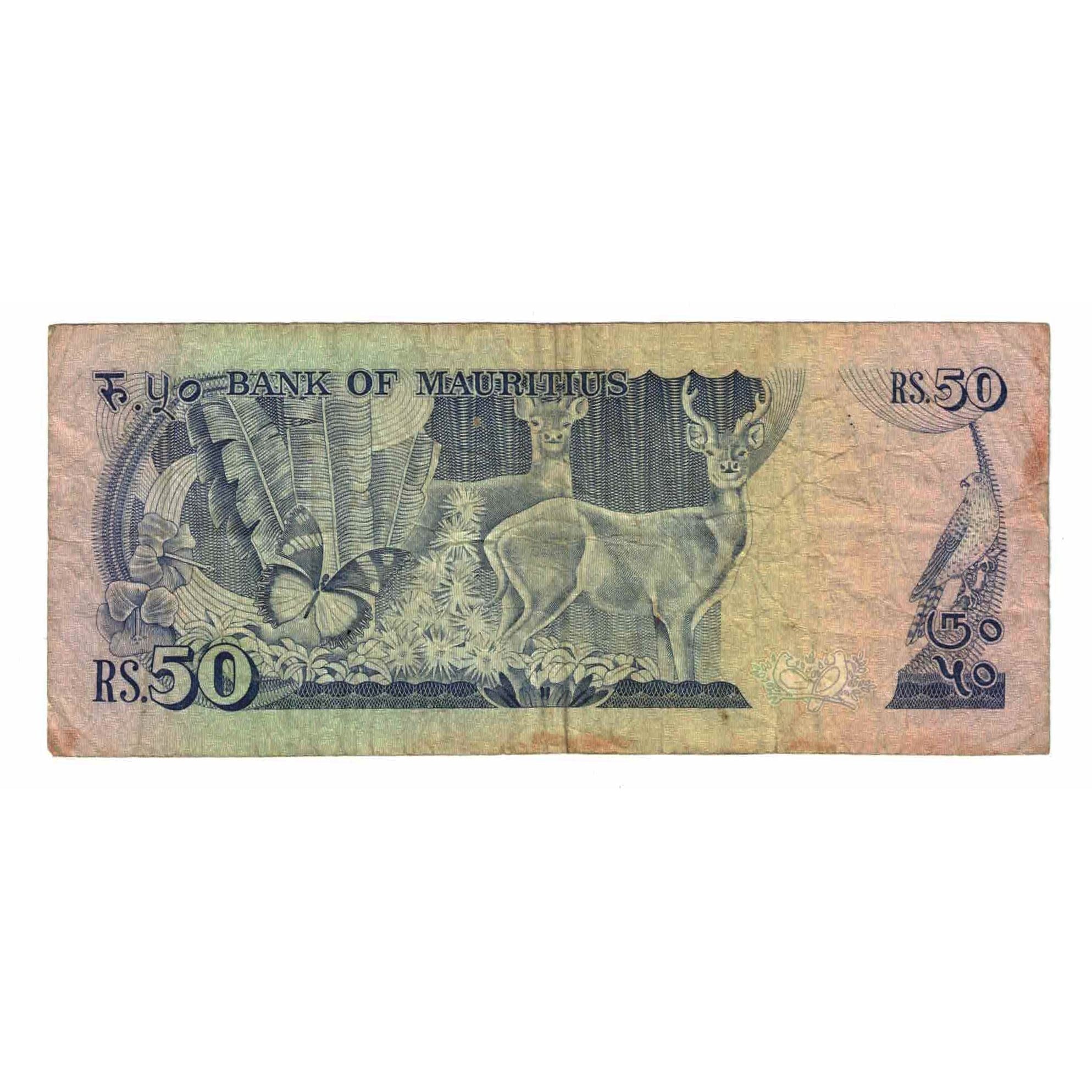 Geldschein, Mauritius, 50 Rupees, Undated (1986), Undated (1986), KM:37b, S