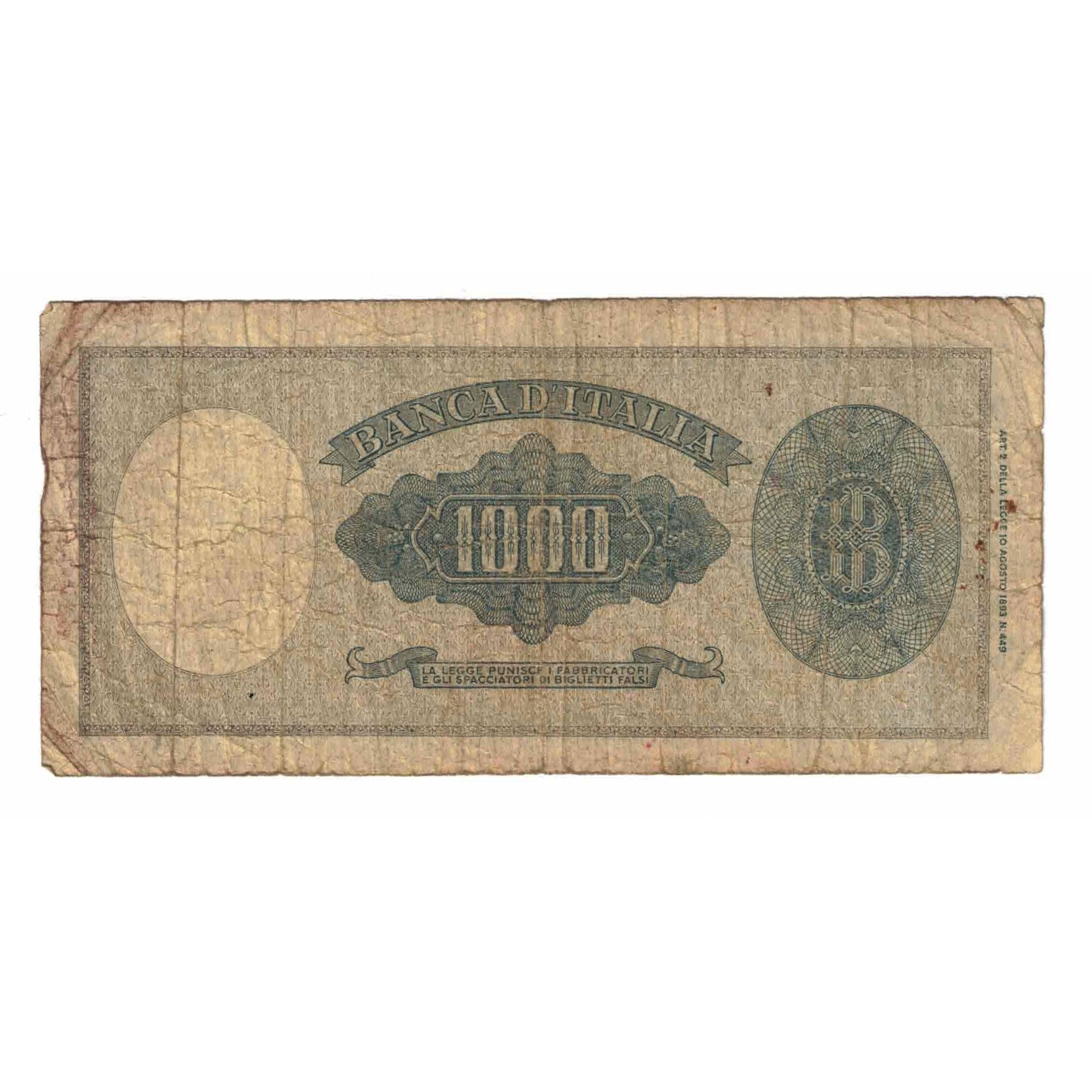 Billete, 1000 Lire, 1949, Italia, 1949-02-11, KM:88b, RC