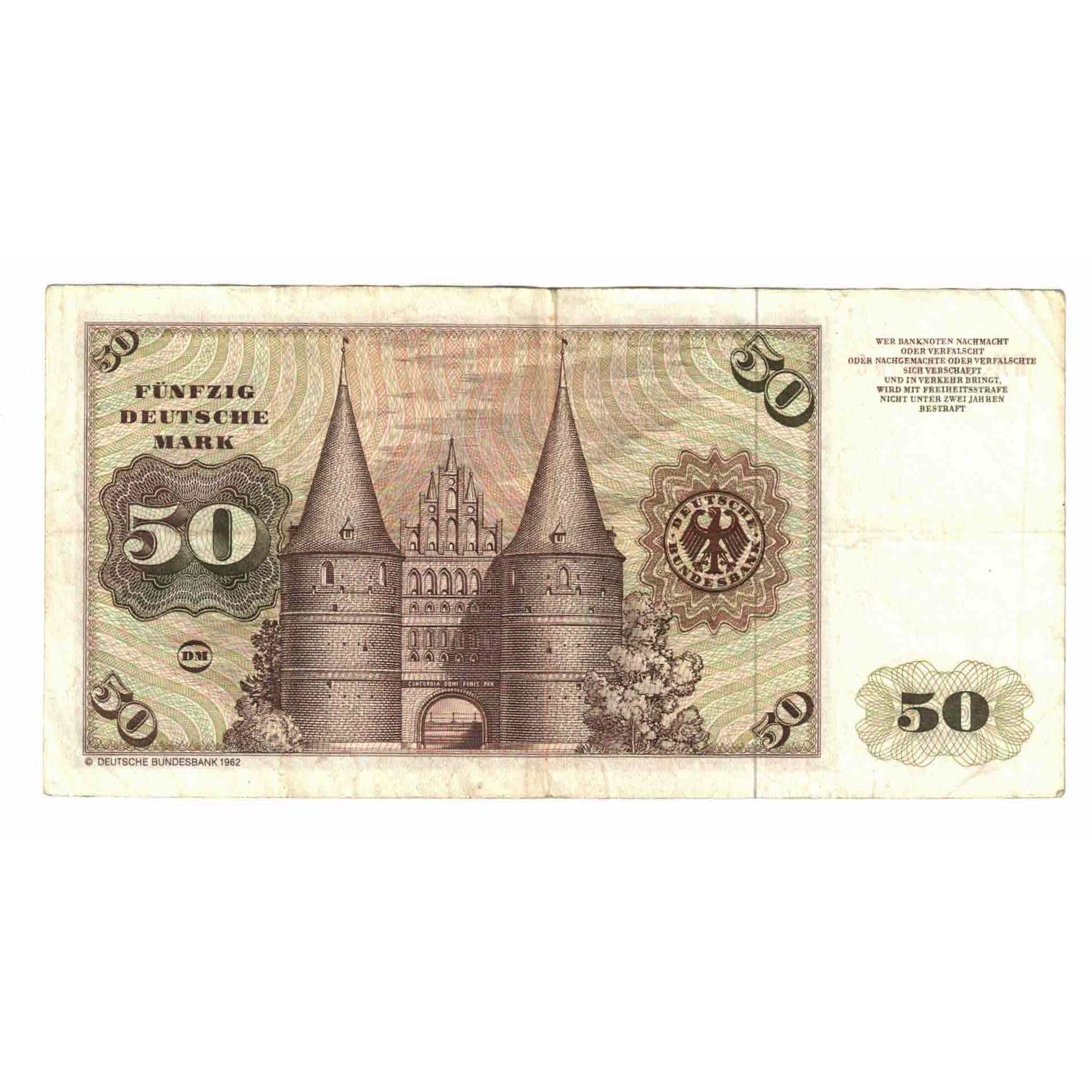 Billet, République fédérale allemande, 50 Deutsche Mark, 1980, 1980-01-02
