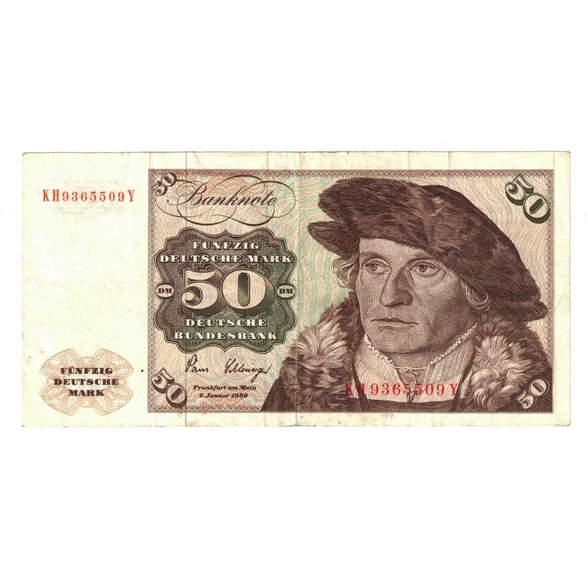Banknote, GERMANY - FEDERAL REPUBLIC, 50 Deutsche Mark, 1980, 1980-01-02