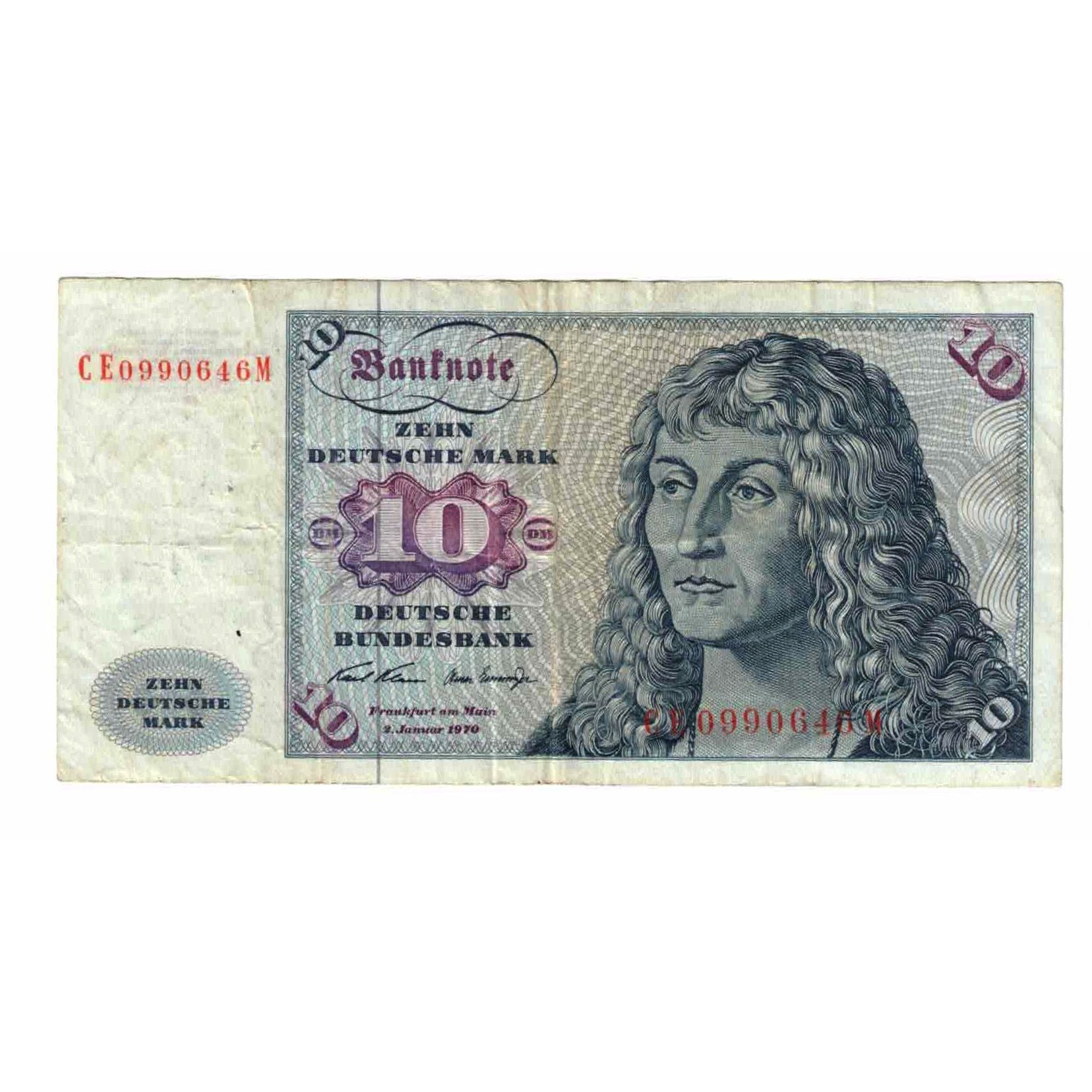 Banknote, GERMANY - FEDERAL REPUBLIC, 10 Deutsche Mark, 1970, 1970-01-02