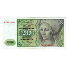 Banknote, GERMANY - FEDERAL REPUBLIC, 20 Deutsche Mark, 1970, 1970-01-02