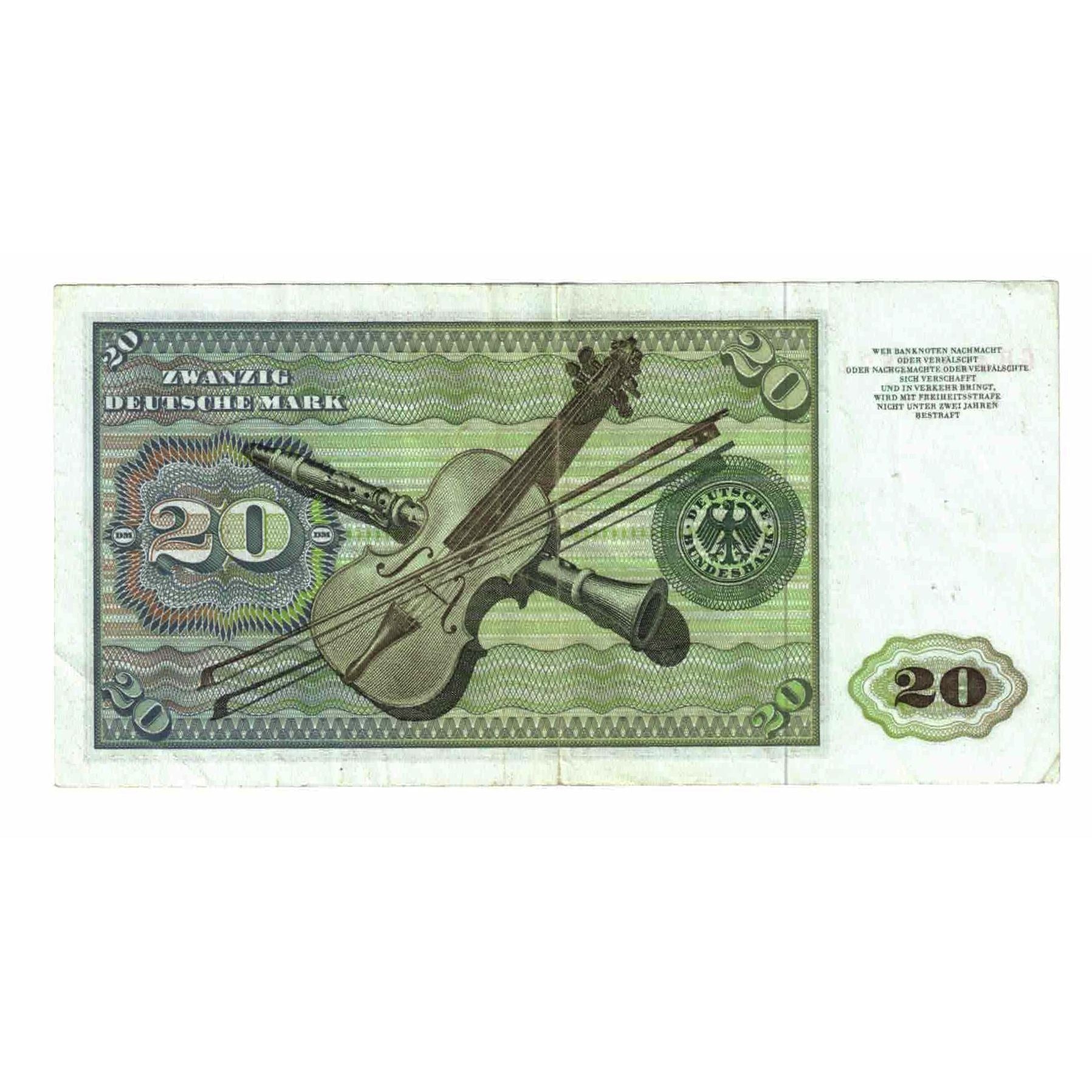 Banknote, GERMANY - FEDERAL REPUBLIC, 20 Deutsche Mark, 1970, 1970-01-02