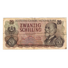 Banknote, Austria, 20 Schilling, 1956, 1956-07-02, KM:136a, VF(20-25)