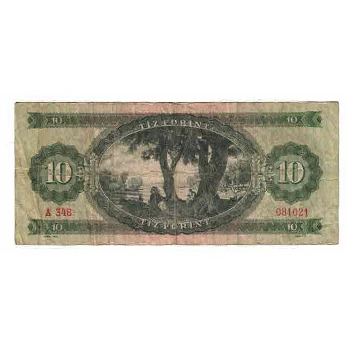 Banknote, Hungary, 10 Forint, 1960, 1960-08-24, KM:168b, VF(20-25)