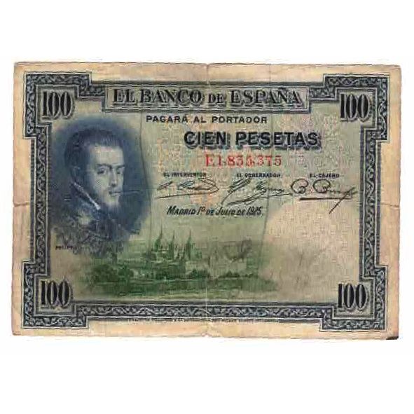 Banknote, Spain, 100 Pesetas, 1925, 1925-07-01, KM:69a, VG(8-10)