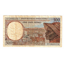 Banknote, Central African States, 500 Francs, 1993-2000, KM:101Cg, EF(40-45)