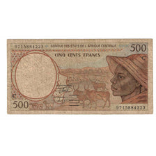 Billet, États de l'Afrique centrale, 500 Francs, 1993-2000, KM:101Cg, TB