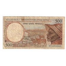 Banknote, Central African States, 500 Francs, 1993-2000, KM:101Cg, VF(20-25)