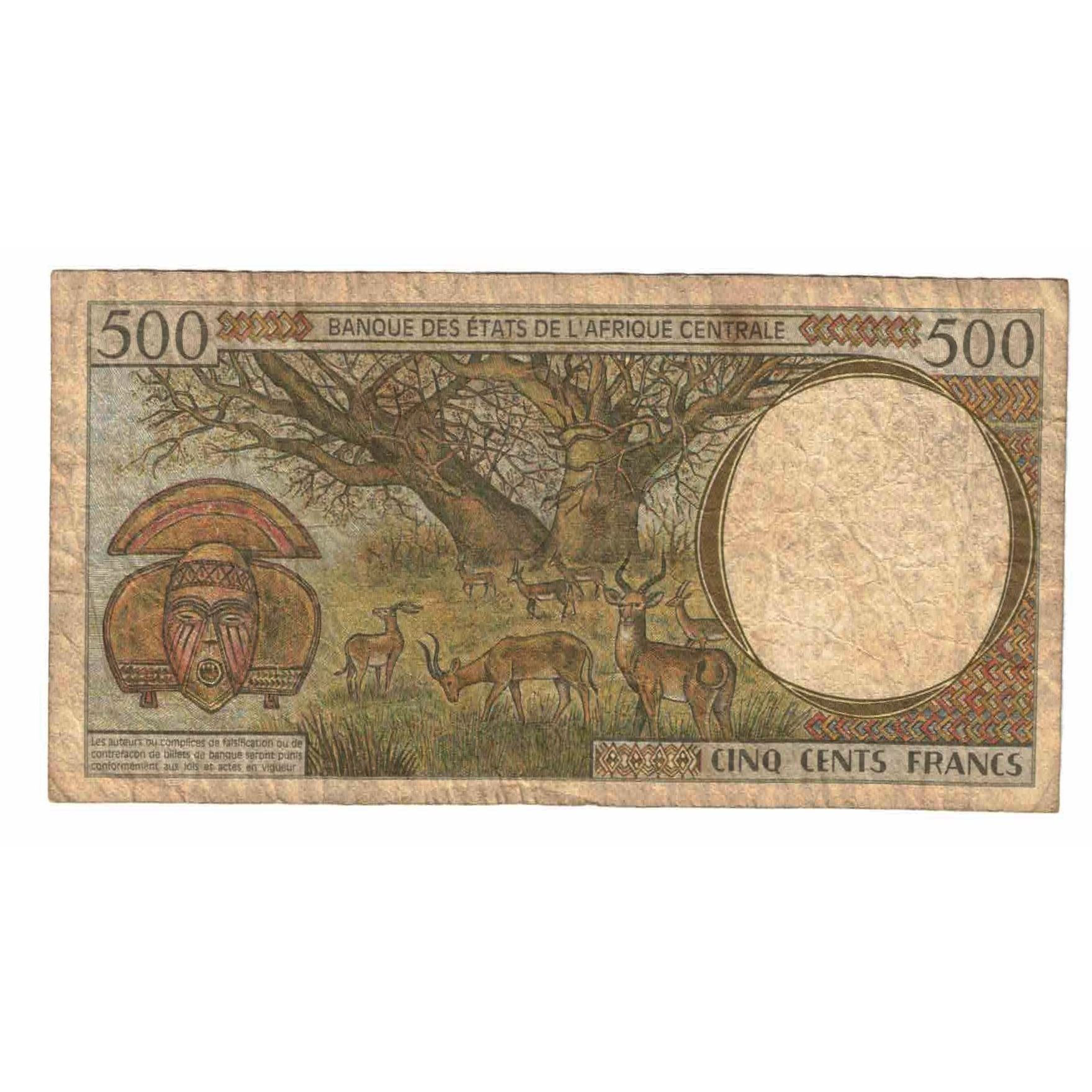 Banknote, Central African States, 500 Francs, 1993-2000, KM:101Cg, VF(20-25)