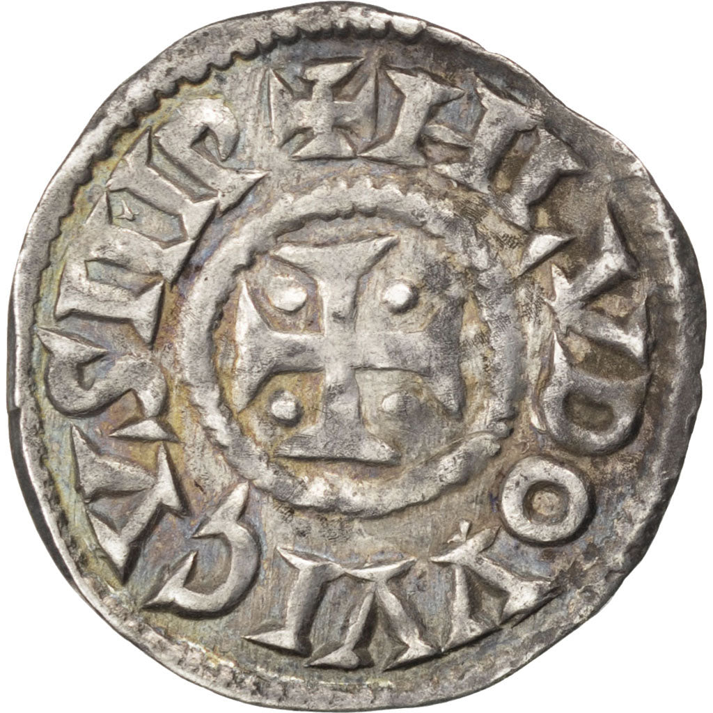 FRANCE, Denarius, AU(50-53), Silver, Nouchy #5, Prou #1016var, 1.69