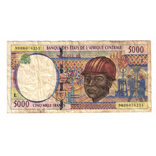 Banknote, Central African States, 5000 Francs, KM:404La, VF(20-25)