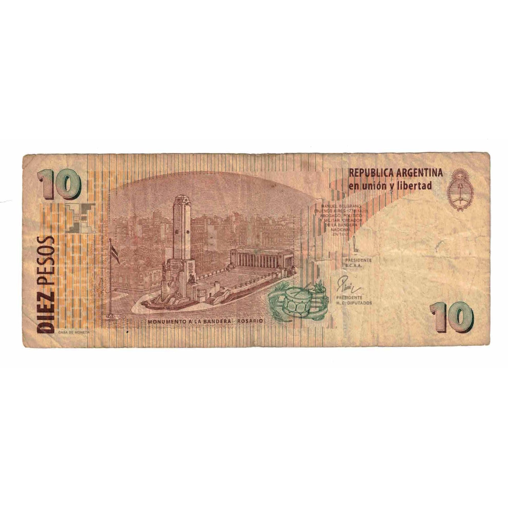 Banknote, Argentina, 10 Pesos, KM:348, VF(20-25)