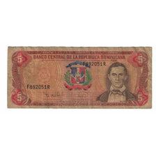 Billete, 5 Pesos Oro, 1990, República Dominicana, KM:131, RC