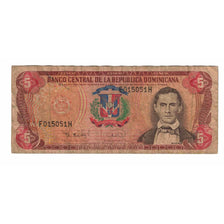 Banknote, Dominican Republic, 5 Pesos Oro, 1990, KM:131, VG(8-10)