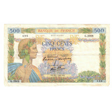 Francja, 500 Francs, La Paix, 1941, G.2008, VF(30-35), Fayette:32.13, KM:95a