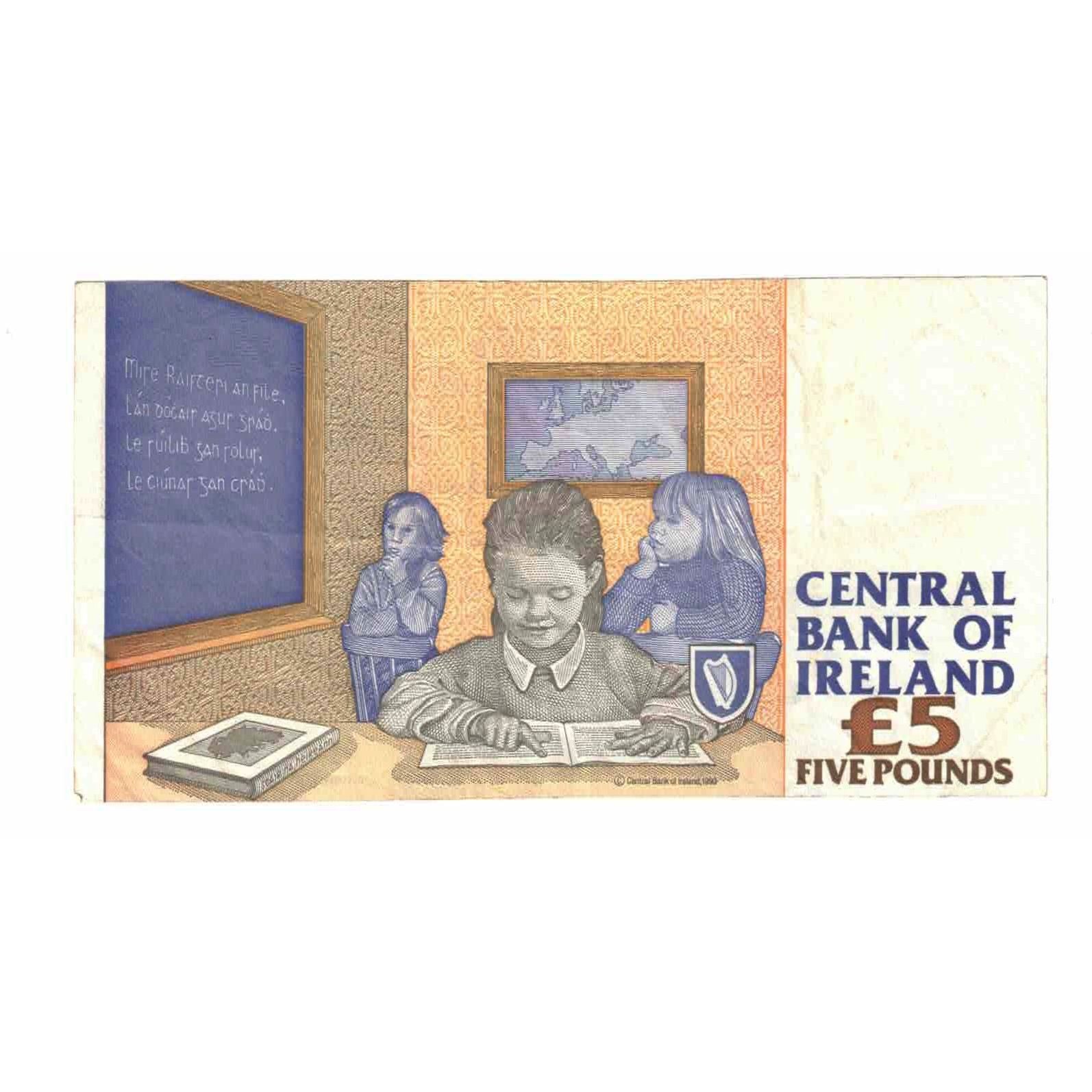 Banknote, Ireland - Republic, 5 Pounds, 1995, 1995-02-10, KM:75b, EF(40-45)