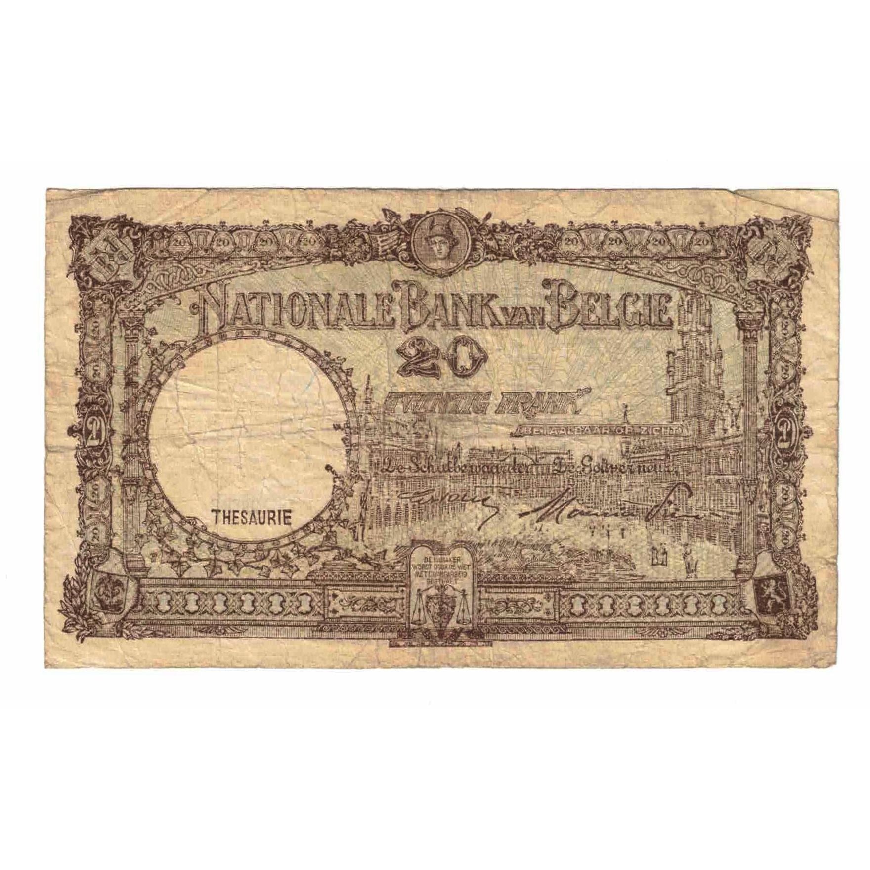 Banknote, Belgium, 20 Francs, 1947, 1947-04-23, KM:111, VF(20-25)