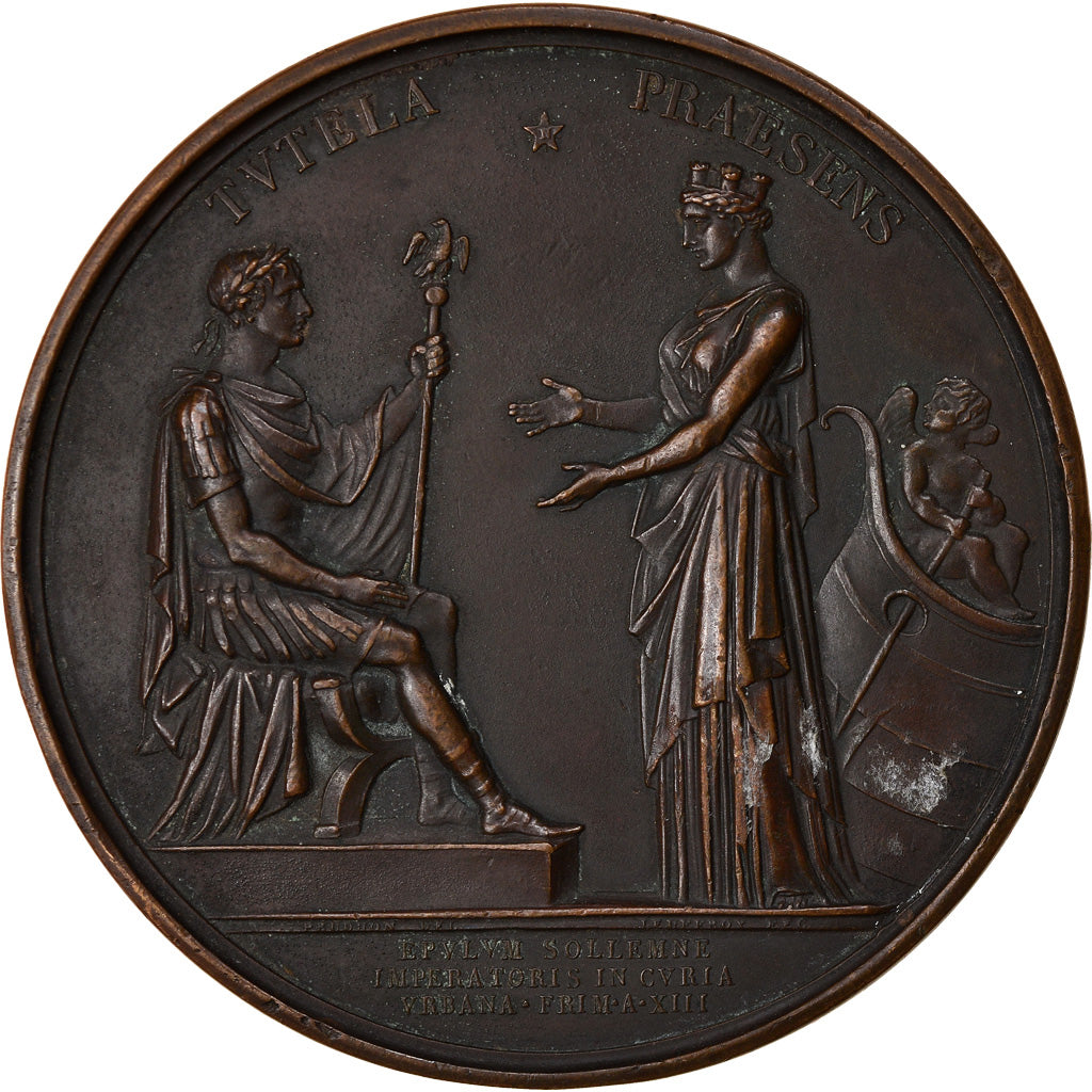 Francja, Medal, Napoleon I, Neapolio, Imperator, Festa per l'Incoronazione