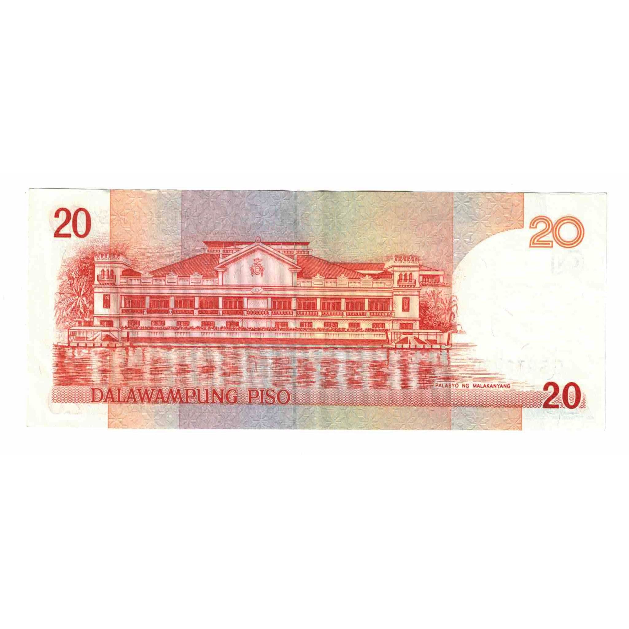 Banknote, Philippines, 20 Piso, 1997-1998, KM:182b, AU(55-58)
