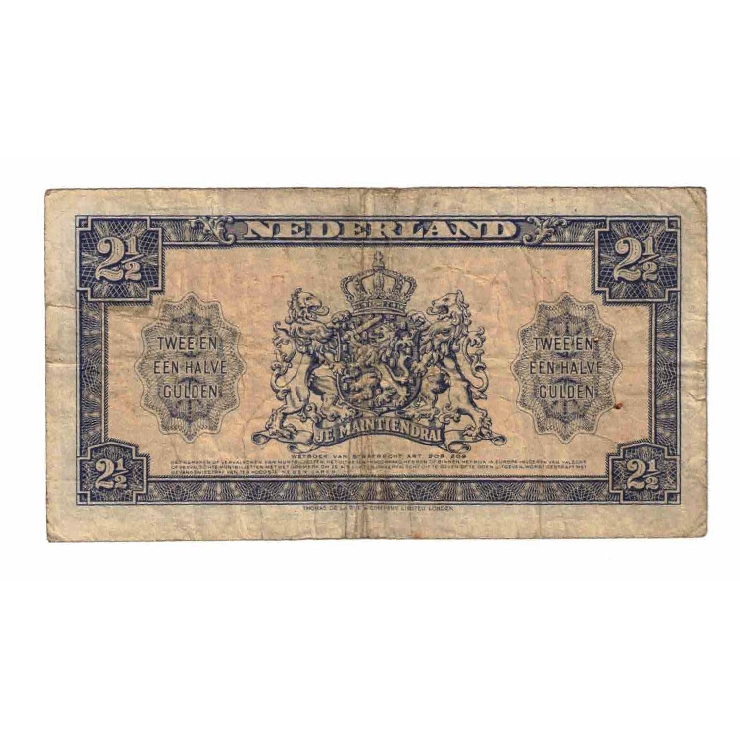 Billet, Pays-Bas, 2 1/2 Gulden, 1945, 1945-05-18, KM:71, TB