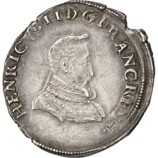 FRANCE, Demi Teston, 1560, Lyons, AU(55-58), Silver, Sombart #4560, 4.73