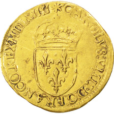 Munten, Frankrijk, Ecu d'or, 1564, La Rochelle, ZF, Goud, Sombart:4904