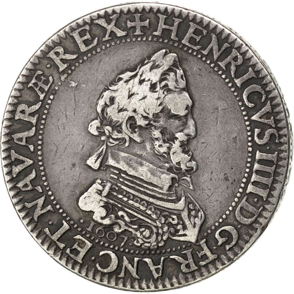 Henri IV, Demi-franc, Piéfort de poids quadruple, 1607, Paris, Ciani 1546