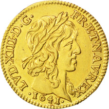 FRANCE, 1/2 Louis d'or, 1641, Paris, KM #101, MS(63), Gold, Gadoury #57, 3.33