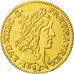FRANCE, 1/2 Louis d'or, 1641, Paris, KM #101, MS(63), Gold, Gadoury #57, 3.33