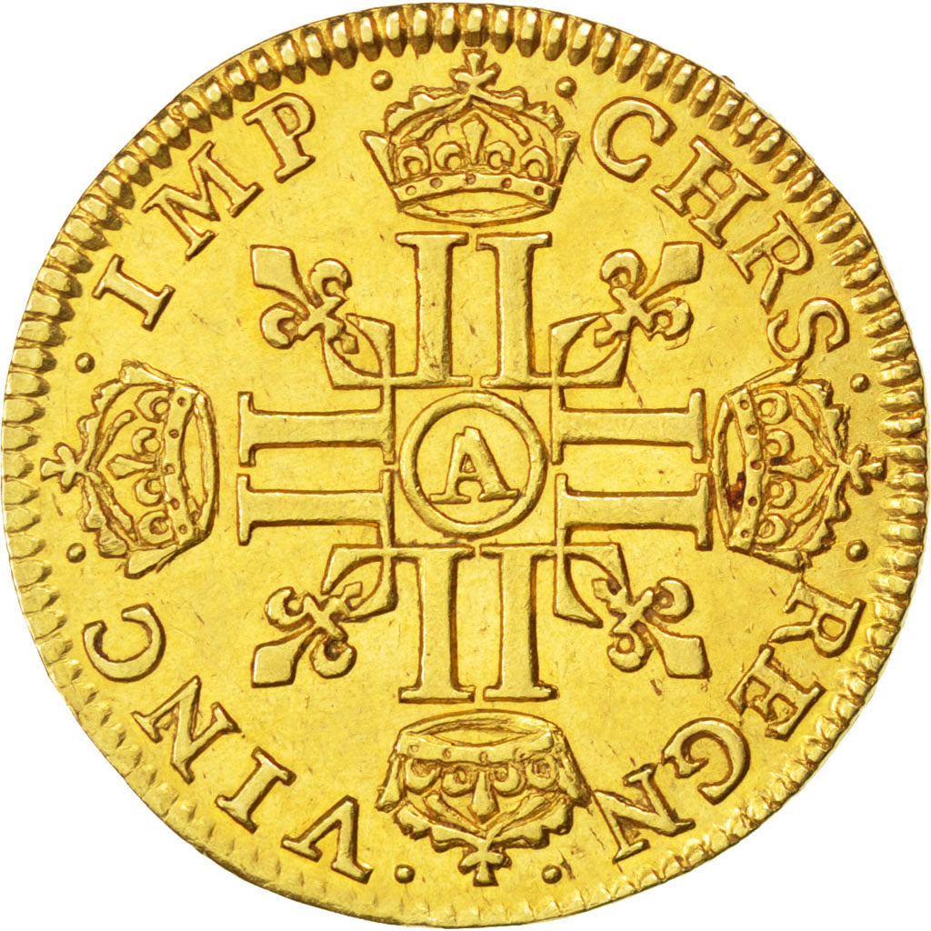 FRANCE, 1/2 Louis d'or, 1641, Paris, KM #101, MS(63), Gold, Gadoury #57, 3.33